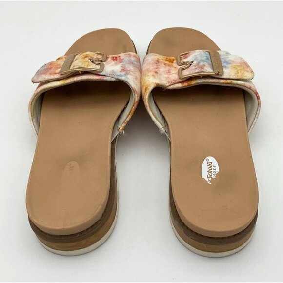 Dr. Scholls Originalist 2 Tie-Dye Slide Sandals Gold Buckle Womens 6M - Picture 4 of 8